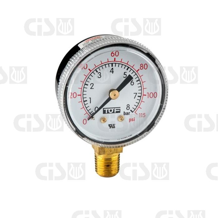 Druckmesser niedriger Druck 115 PSI-skala UL-zertifiziert -1/4”NPT