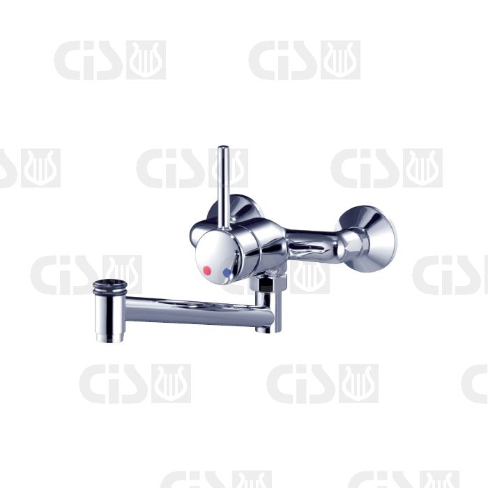 wall mounting mixer 3/4" single lever control rear-mounted 