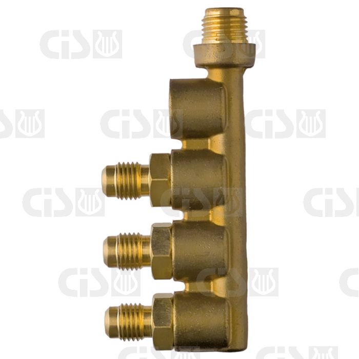 Manifold 3 outlets -  7/16"-20unf - g1/4