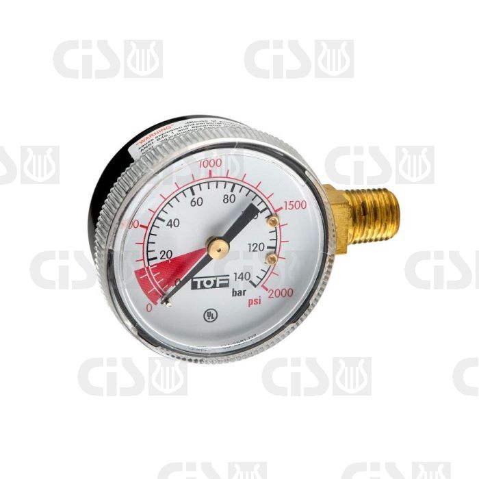Manómetro alta presión 2000 PSI -UL certificado -1/4”NPT