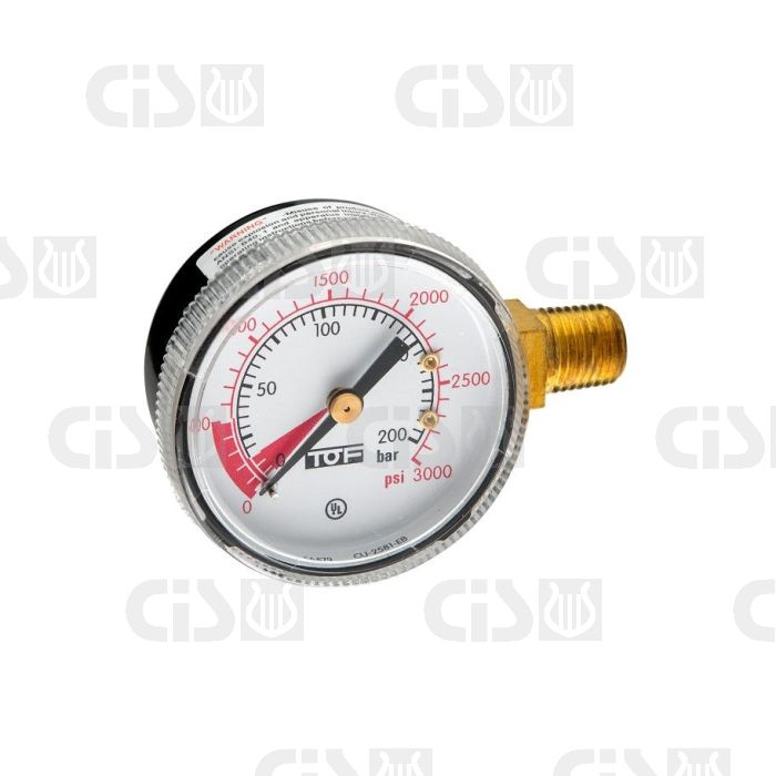 Manómetro alta presión 3000 PSI -UL certificado -1/4”NPT