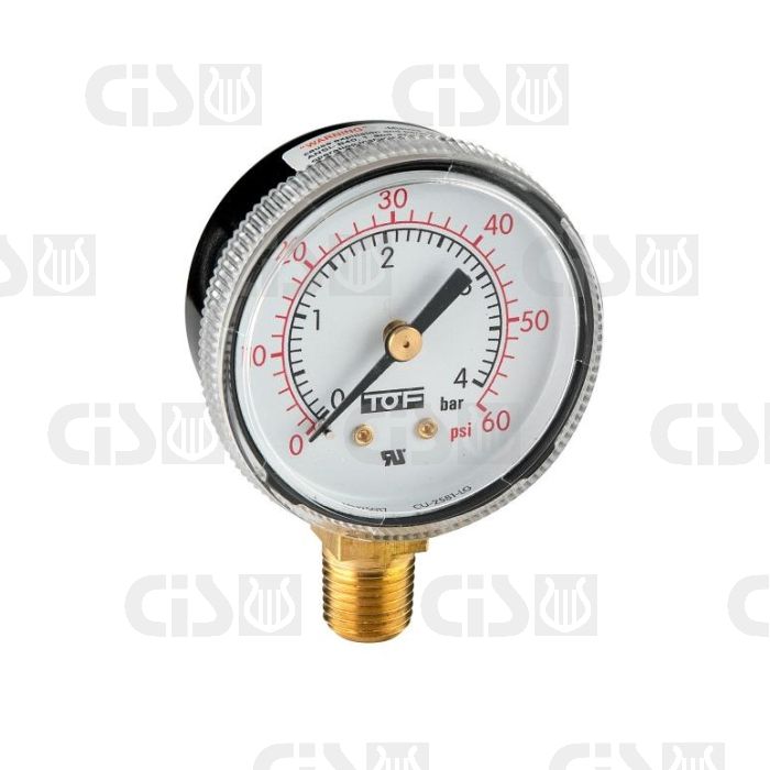 Manómetro baja presión 60 PSI -UL certificado -1/4”NPT