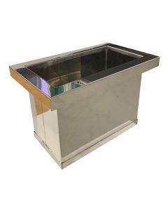 Stainless steel basin 500x300x45mm